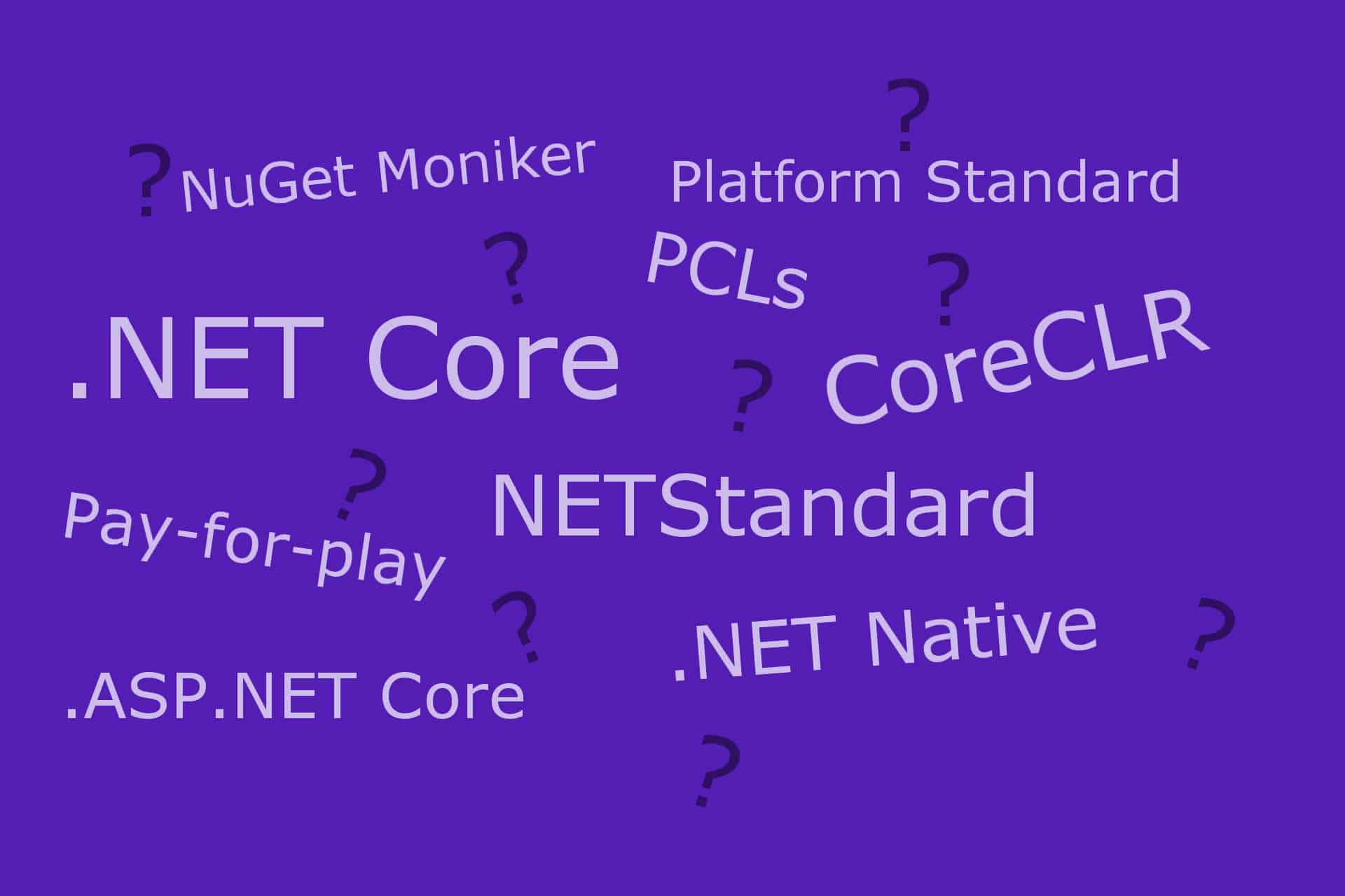 Understanding .NET Core, NETStandard, .NET Core applications and ASP.NET Core