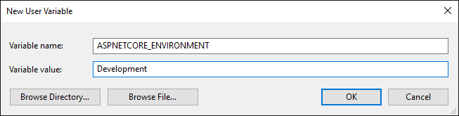 Adding a new environment variable