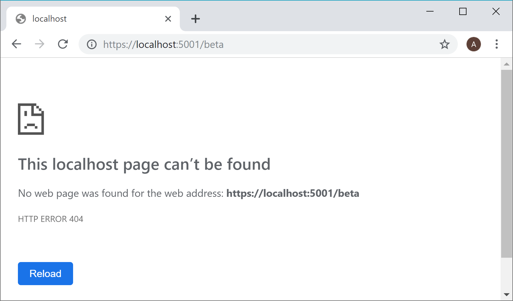 Viewing the beta page when disabled gives a 404