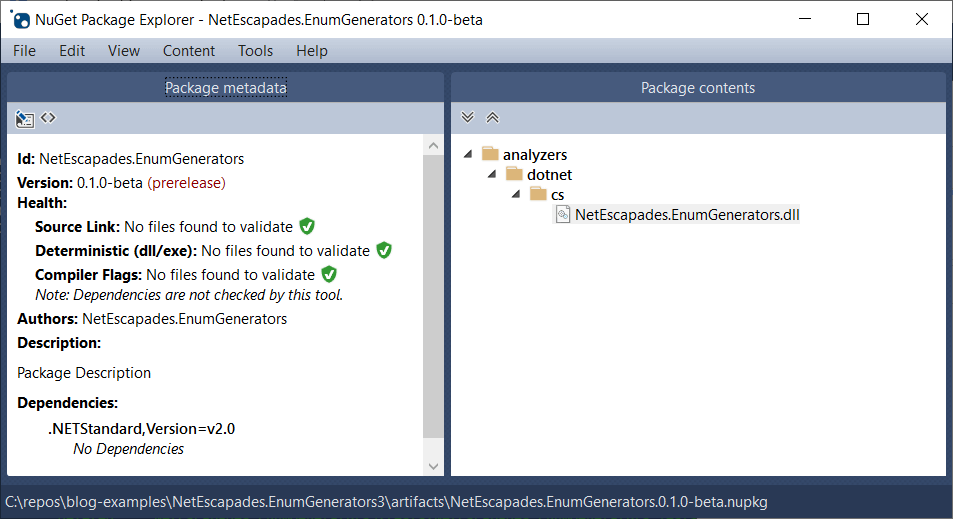 The NuGet package layout
