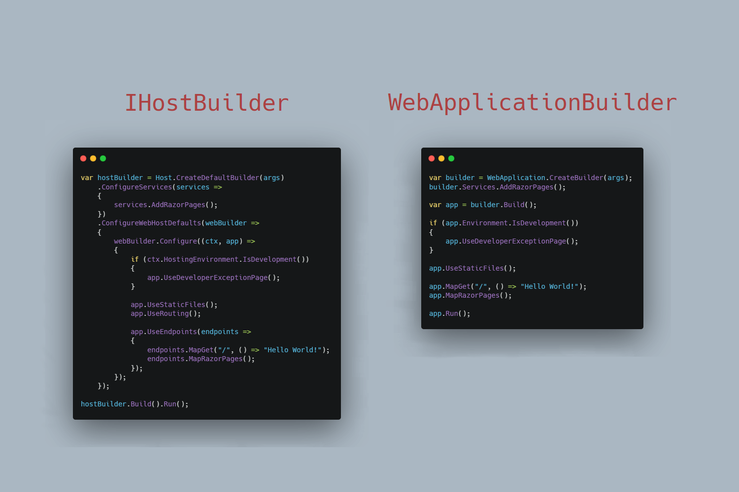 Banner image for Comparing WebApplicationBuilder to the Generic Host