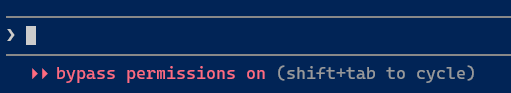 bypass-permisisons mode in Claude Code