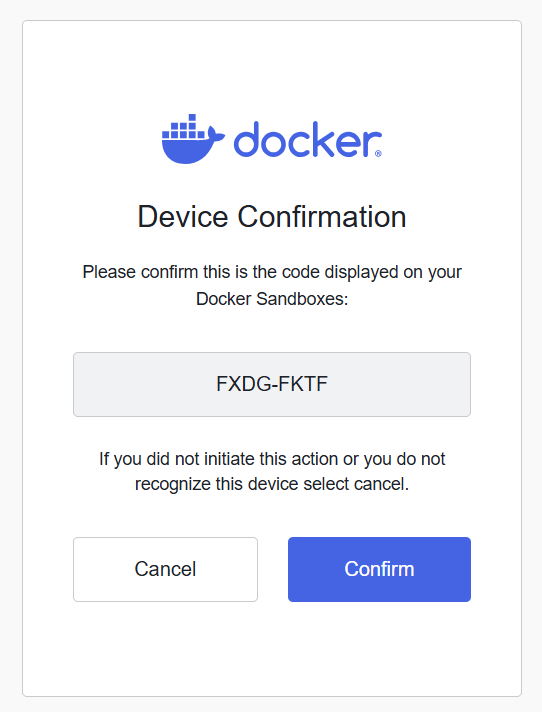 The docker login